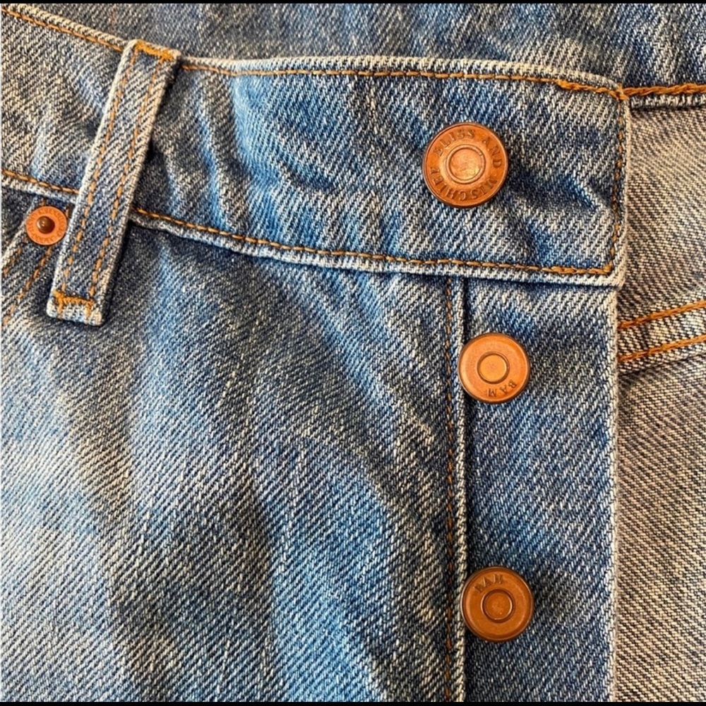 Bliss and Mischief Peace Sign Patch Embroidered Denim Jeans Size 25 NWOT - RARE! - Picture 7 of 12